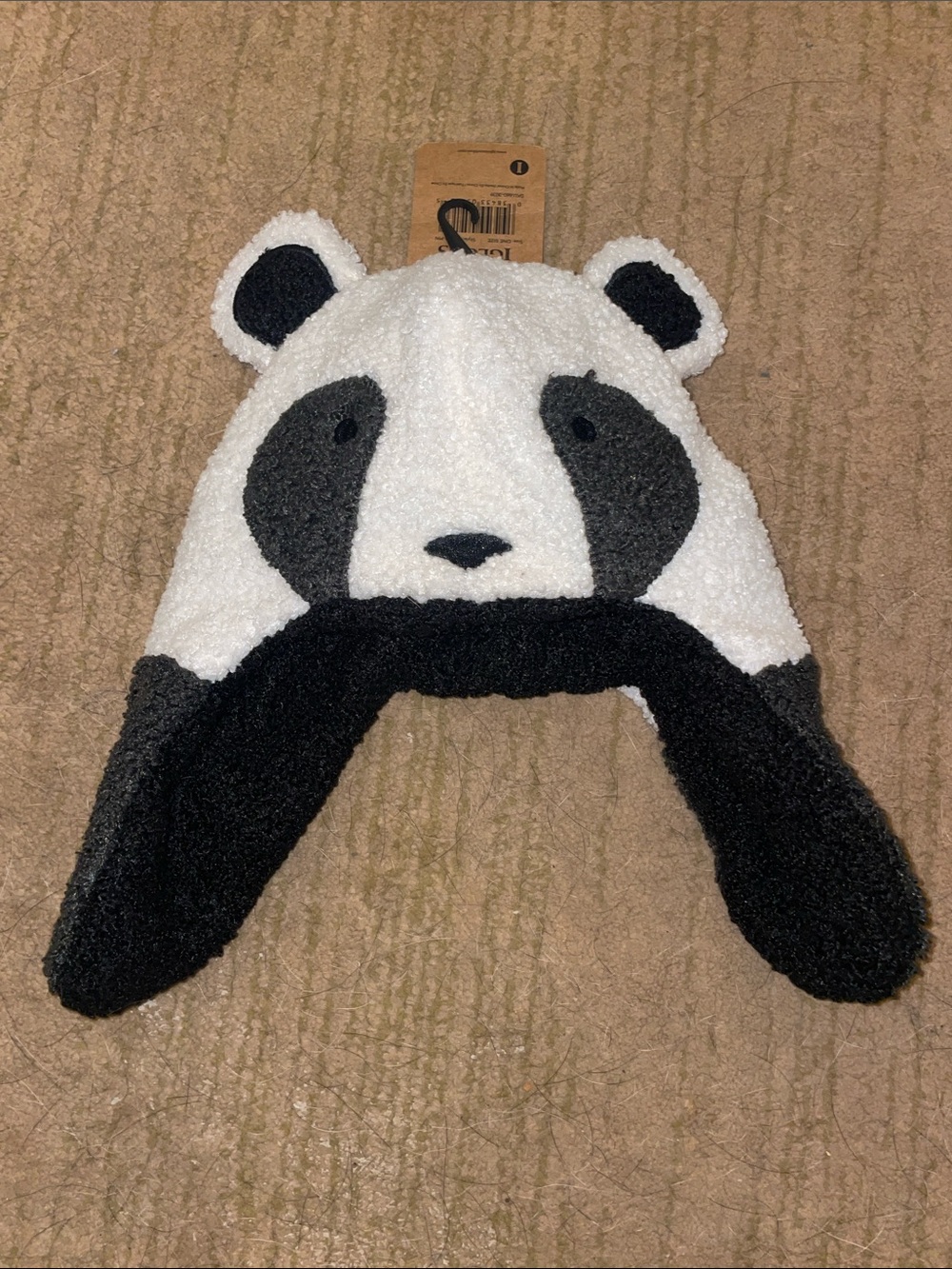 Igloos Plush White Teddy Hat with Tag